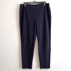 Eileen Fisher Slim Fit Elastic Pull-On Crepe Ankle Pants
